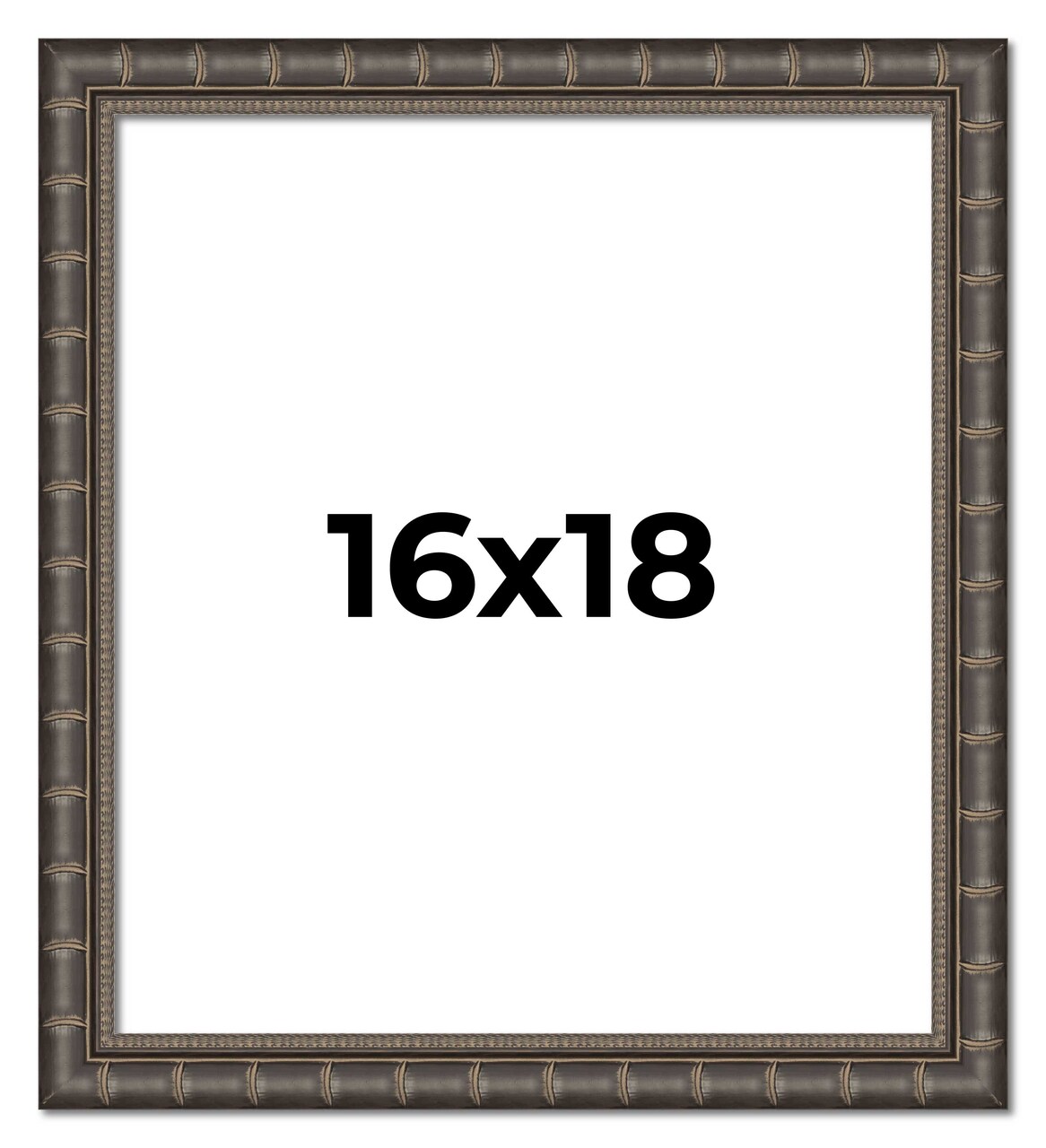 16x18 Modern Bamboo Picture Frame with UV-Resistant Acrylic & Acid Free Backing, Available in 5 Finishes - Gold, Silver, Brown, Black, and Natural